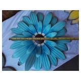 Garden and Decorative Items including Metal Flowers, Welcome Sign, and Angel Statue