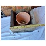 Wooden Crate and Basket Lot including Sun-Kist Crate, Wooden Box, and Basket
