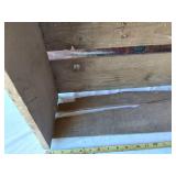 Wooden Crate and Basket Lot including Sun-Kist Crate, Wooden Box, and Basket
