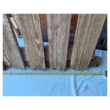 Rustic Wooden Fence Panels and Birdhouses