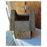 Rustic Wooden Fence Panels and Birdhouses