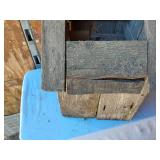 Rustic Wooden Fence Panels and Birdhouses