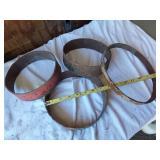 Vintage Metal Items including Galvanized Buckets, Watering Can, Gear, License Plate and Metal Rings