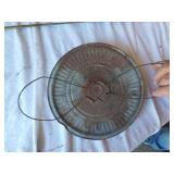 Vintage Metal Items including Galvanized Buckets, Watering Can, Gear, License Plate and Metal Rings