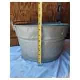Vintage Metal Items including Galvanized Buckets, Watering Can, Gear, License Plate and Metal Rings
