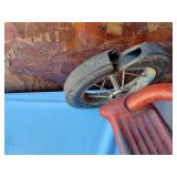 Vintage Tricycle with Metal Fenders - Broken Tire, Fender