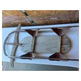 Vintage Wooden Sled with metal runners