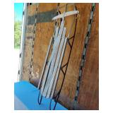 Vintage Wooden Sled with Metal Runners