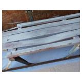 Vintage Wooden Sled with Metal Runners