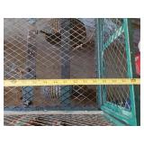 Green Metal Mesh Utility Cart