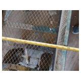 Green Metal Mesh Utility Cart