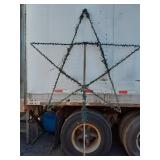 Star-Shaped Frame with String Lights about 116" tall