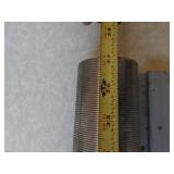 Assorted Farm Parts and Tools including Chains, Clamps, and Drill Bits