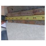 Assorted Farm Parts and Tools including Chains, Clamps, and Drill Bits