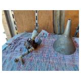 Hypro 7700N Model Pump and Large Metal Funnel