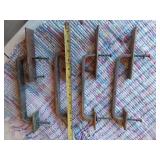 Assorted Farm and Workshop Items including Disc Harrow Blades, Bolts, Handles, and Hardware