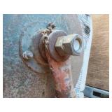 Assorted Farm and Workshop Items including Disc Harrow Blades, Bolts, Handles, and Hardware