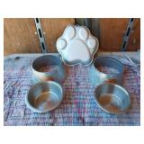 Pet Food Bowls and Wilton Industries Paw-Shaped Cake Pan