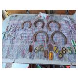 Vintage Horseshoes and Metal Number Tags