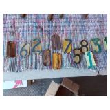 Vintage Horseshoes and Metal Number Tags