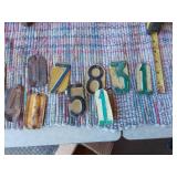 Vintage Horseshoes and Metal Number Tags