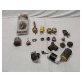 Electrical Components including Crowfoot Welding Male Plug and Various Connectors and Extension Cord Ends