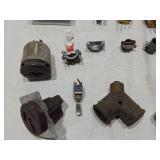 Electrical Components including Crowfoot Welding Male Plug and Various Connectors and Extension Cord Ends