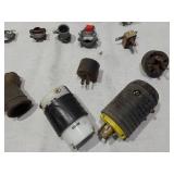 Electrical Components including Crowfoot Welding Male Plug and Various Connectors and Extension Cord Ends
