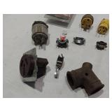 Electrical Components including Crowfoot Welding Male Plug and Various Connectors and Extension Cord Ends