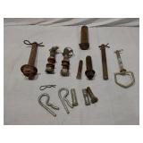 Assorted Trailer Hitch Pins and Linch Pins, Various Sizes and Types