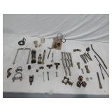 Lot of Various Mechanical Hardware and Fittings such as bolts, nuts, washers, U-bolts, and fittings