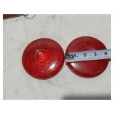 Assorted Automotive Parts including Broken Pontiac Emblem, Guide R8-50 Light, and Various Lenses