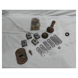 Bearing kit including Part 502, various metal plates, and hardware components