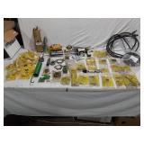 John Deere Parts and Electronics Assortment including Wiring Harnesses, Control Modules, and Various Components - As Pictured