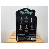 A set of three detailed Rick and Morty Funko 6" action figures; Purge Suit Rick, Purge Suit Morty & Regular Morty (2018) A set of three detailed Rick and Morty Funko 6" action figures; Purge Suit Rick, Purge Suit Morty & Regular Morty (2018)