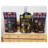 A collectible set featuring two figures from the 2019 Shadow Bandit series and one from the 2017 Bendy and the Ink Machine A collectible set featuring two figures from the 2019 Shadow Bandit series and one from the 2017 Bendy and the Ink Machine