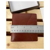 Ghurka International Bifold Wallet – Glazed Chestnut Brown Leather (New in Box) 4.25" x 4" (when folded) Ghurka International Bifold Wallet – Glazed Chestnut Brown Leather (New in Box) 4.25" x 4" (when folded)