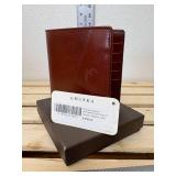 Ghurka International Bifold Wallet – Glazed Chestnut Brown Leather (New in Box) 4.25" x 4" (when folded) Ghurka International Bifold Wallet – Glazed Chestnut Brown Leather (New in Box) 4.25" x 4" (when folded)