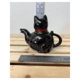 Mid-Century Modern Shafford Redware Black Cat Teapot - Excellent condition Mid-Century Modern Shafford Redware Black Cat Teapot - Excellent condition