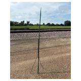 Antique 66-Inch Copper Spear Lightning Rod with Twist Metal Roof Bracket (It appears the copper has been shot) Antique 66-Inch Copper Spear Lightning Rod with Twist Metal Roof Bracket (It appears the copper has been shot)