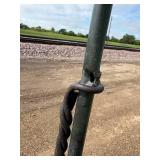 Antique 66-Inch Copper Spear Lightning Rod with Twist Metal Roof Bracket (It appears the copper has been shot) Antique 66-Inch Copper Spear Lightning Rod with Twist Metal Roof Bracket (It appears the copper has been shot)