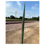 Antique 66-Inch Copper Spear Lightning Rod with Twist Metal Roof Bracket (It appears the copper has been shot) Antique 66-Inch Copper Spear Lightning Rod with Twist Metal Roof Bracket (It appears the copper has been shot)