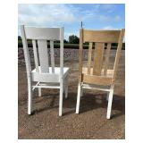 Pair of Antique Quarter-Sawn Oak Mission Chairs - Beautiful Tigar Print Design on Seat Pair of Antique Quarter-Sawn Oak Mission Chairs - Beautiful Tigar Print Design on Seat