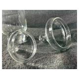 Set of Three Hand-Blown Apothecary Jars with Teardrop Lids Set of Three Hand-Blown Apothecary Jars with Teardrop Lids