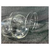 Set of Three Hand-Blown Apothecary Jars with Teardrop Lids Set of Three Hand-Blown Apothecary Jars with Teardrop Lids