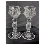 2 Hofbauer Lead Crystal Byrdes Pair – 7" Vintage German Figural Bird Candlestick Holders 2 Hofbauer Lead Crystal Byrdes Pair – 7" Vintage German Figural Bird Candlestick Holders