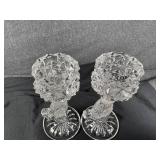 2 Hofbauer Lead Crystal Byrdes Pair – 7" Vintage German Figural Bird Candlestick Holders 2 Hofbauer Lead Crystal Byrdes Pair – 7" Vintage German Figural Bird Candlestick Holders