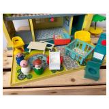 Vintage 1974 Fisher Price Little People Play Family A-Frame House Lodge – With Lots of Extra Accessories Vintage 1974 Fisher Price Little People Play Family A-Frame House Lodge – With Lots of Extra Accessories