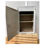 Antique White Painted Pie Safe – Tin Panels, Two Shelves, 24" Tall Antique White Painted Pie Safe – Tin Panels, Two Shelves, 24" Tall