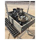 18” x 24” Electrical Box with Multiple Industrial Metal Outlet Boxes, Outlet Covers, and Three Timing Dials 18” x 24” Electrical Box with Multiple Industrial Metal Outlet Boxes, Outlet Covers, and Three Timing Dials